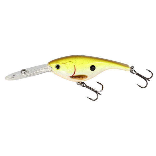 Westin BabyBite DR Deep Running Crankbait, Floating Rootbeer Chartreuse 2 1/2"