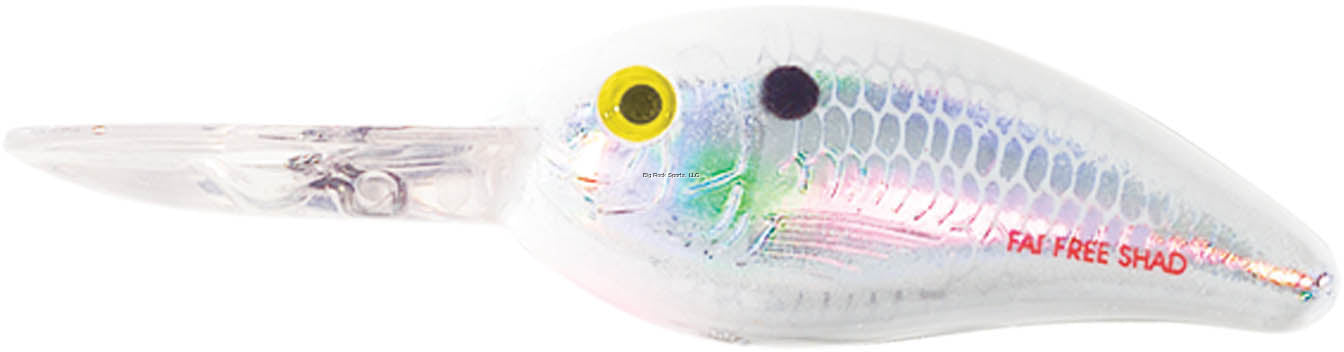 Bomber Fat Free Shad Guppy Crankbait, 2 3/8", 3/8 oz, Dances Pearl White