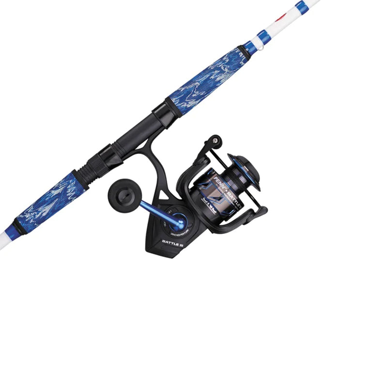 Penn Battle III LE Spinning Reel Combo, Metal Body, CNC Gears, HT100 Drag