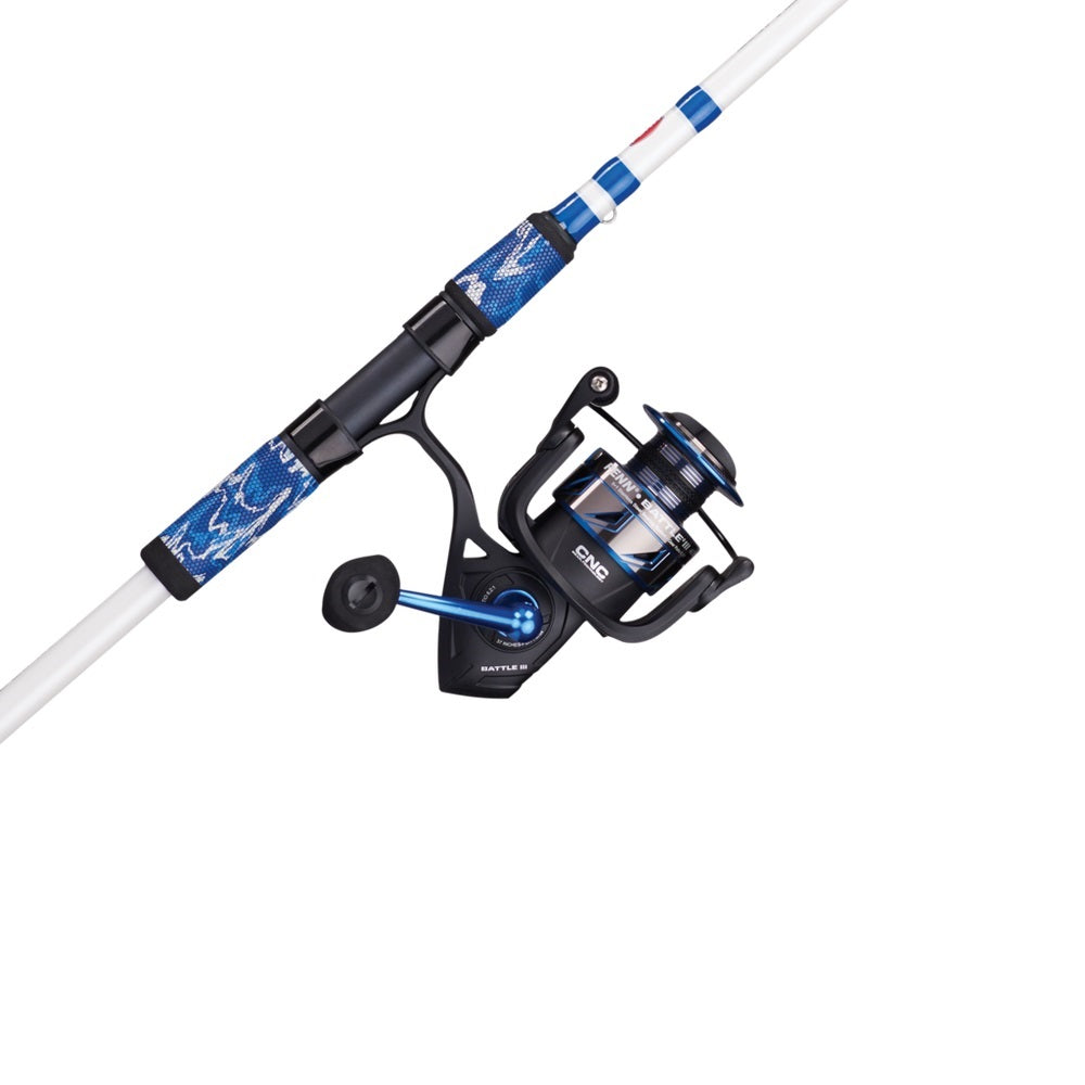 Penn Battle III LE Spinning Reel Combo, Metal Body, CNC Gears, HT100 Drag