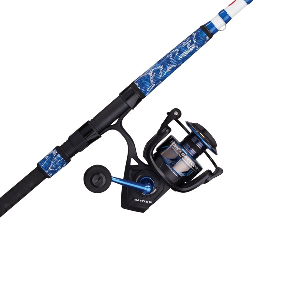 Penn Battle III LE Spinning Reel Combo, Metal Body, CNC Gears, HT100 Drag