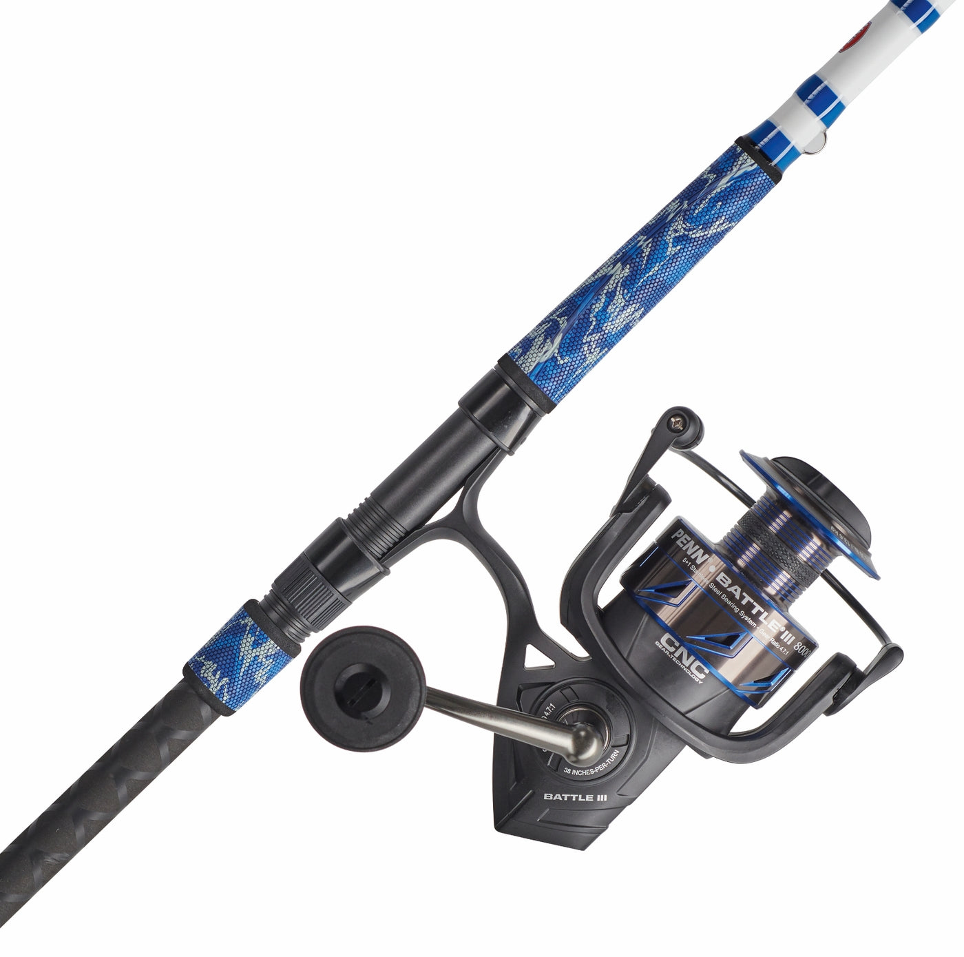 Penn Battle III LE Spinning Reel Combo, Metal Body, CNC Gears, HT100 Drag