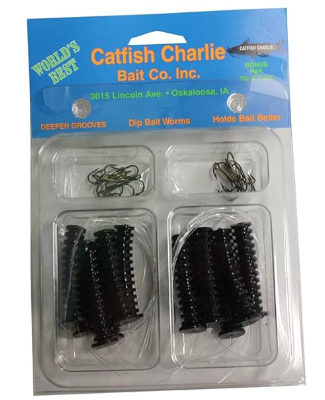 Catfish Charlie Dip Bait Worm, 12pk