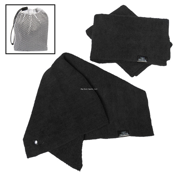 Calcutta Bait Towel 3 Pack, Black, 16"x15", w/ Mesh Bag