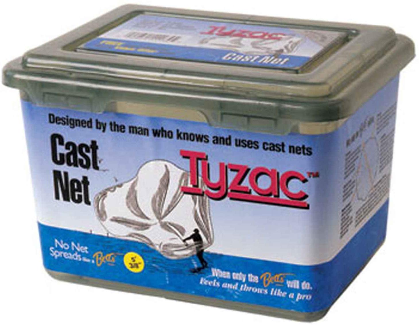 Betts Tyzac Mono Cast 4' 3/8" Mesh 3/4Lb Iron Weights per Ft