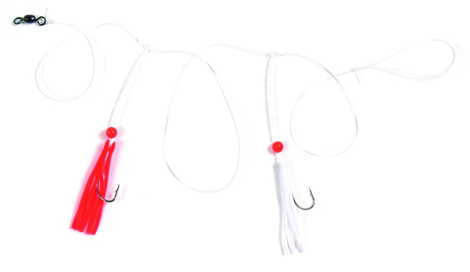 Sea Striker Croaker Rig, #2 Nickel Bait Holder Hooks, Red Beads