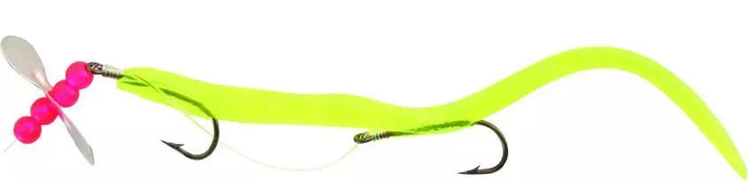 Creme Midget Crawler Worm, 1 Rig and Spare, 3-1/2"