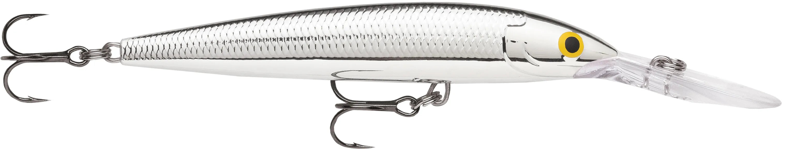 Rapala Deep Husky Jerk 10, Suspending, Deep-Diving, 4", 3/8oz, Pure Chrome