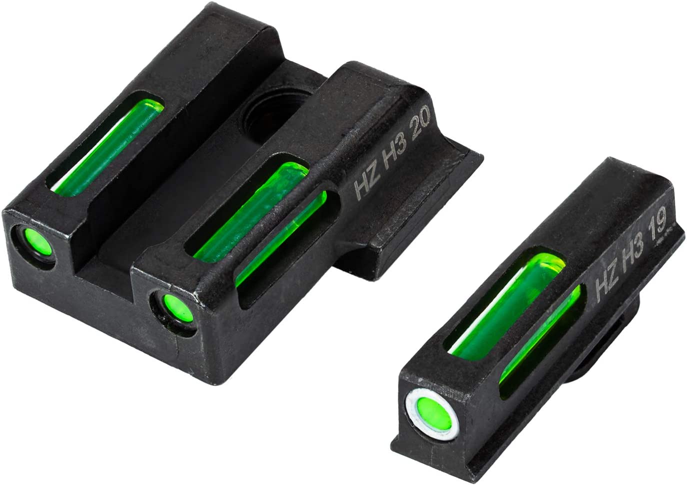 Hi-Viz LiteWave H3 sight Tritium, Green litepipes w/white