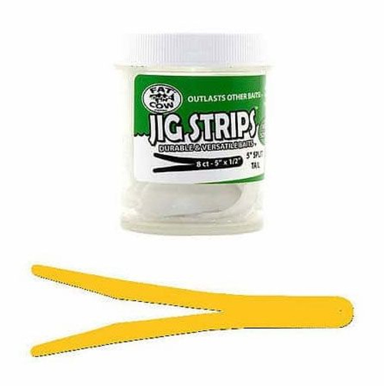 Fat Cow Fishing Jig Strips - Split Tail, 5" X 1/2"