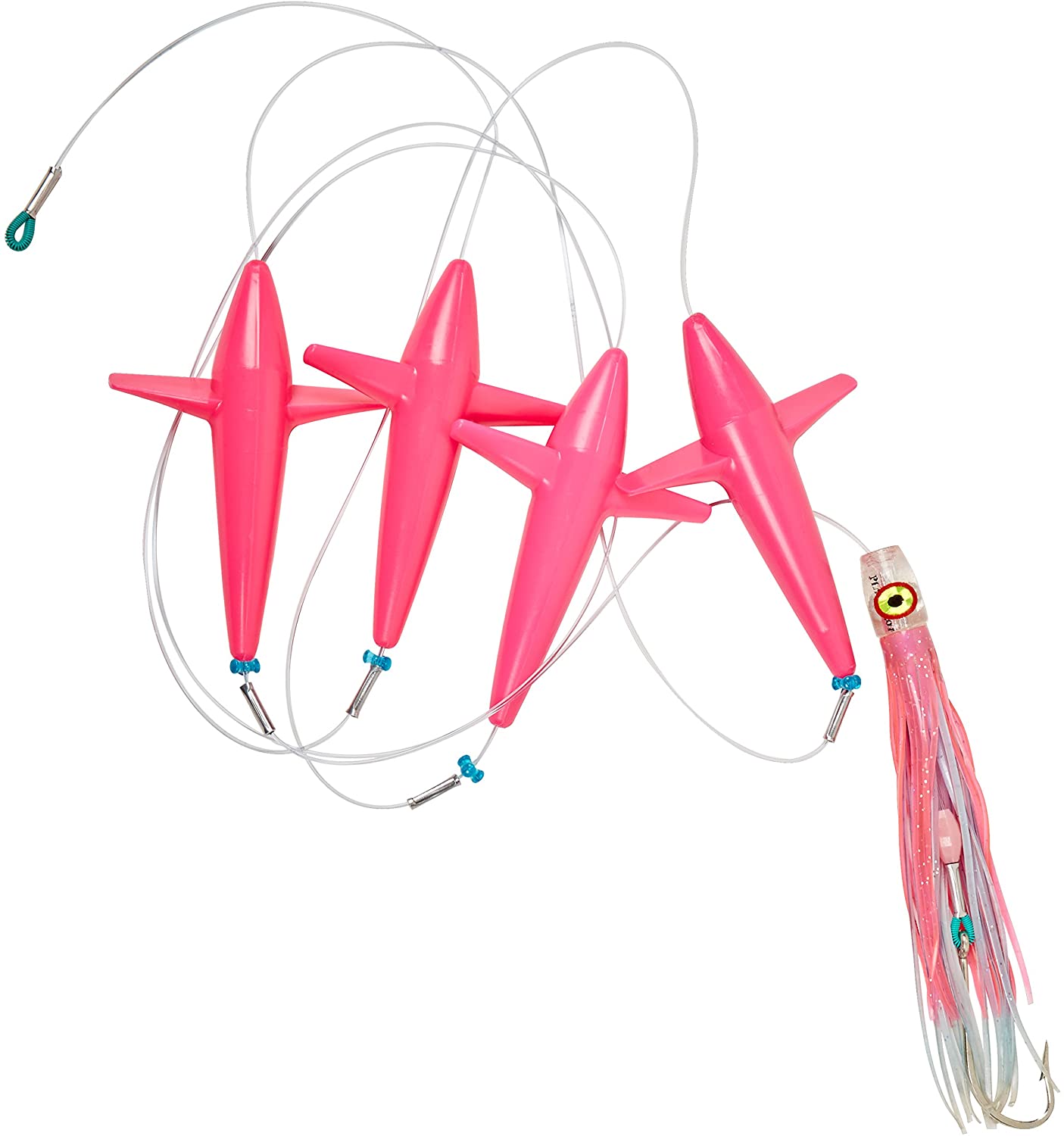 Playaction Flock-O-Birds Rigged Daisy Chain Teaser, 5", 62.4 Oz, Pink