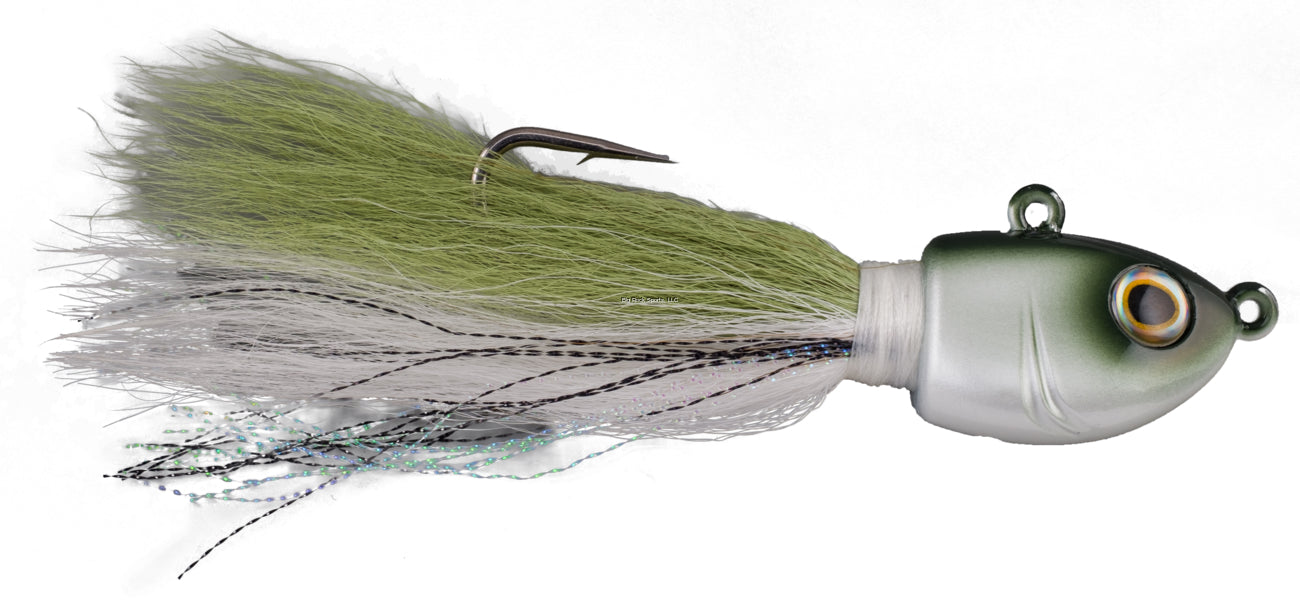 Berkley FUSION19 Bucktail Jig, Size 10/0, 8oz, Olive