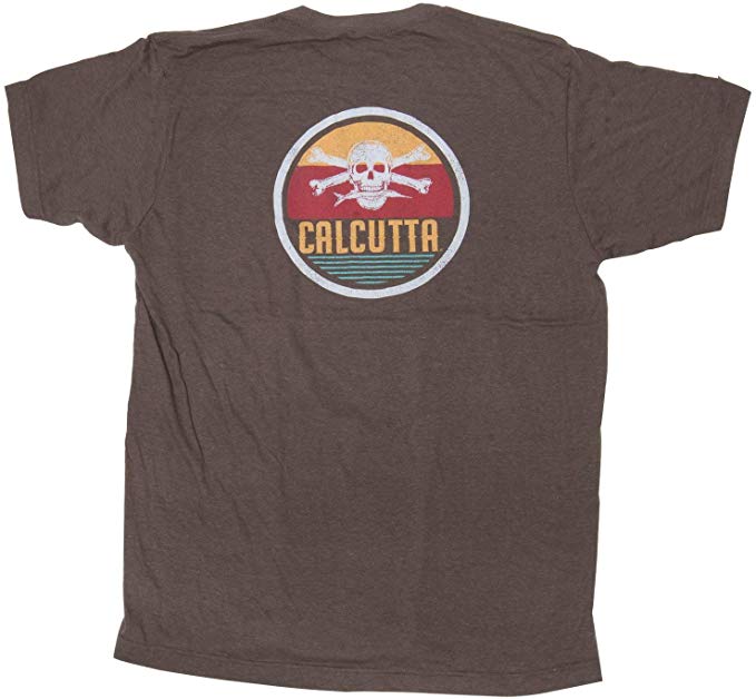 Calcutta Retro Circle Design Short Sleeve No Pocket Tri Blend