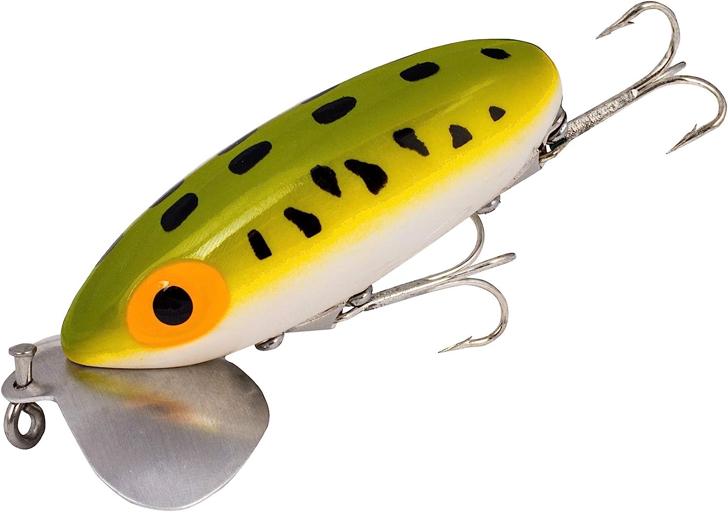 Arbogast Jitterbug Jointed Frog White Belly 3.5", 5/8 oz