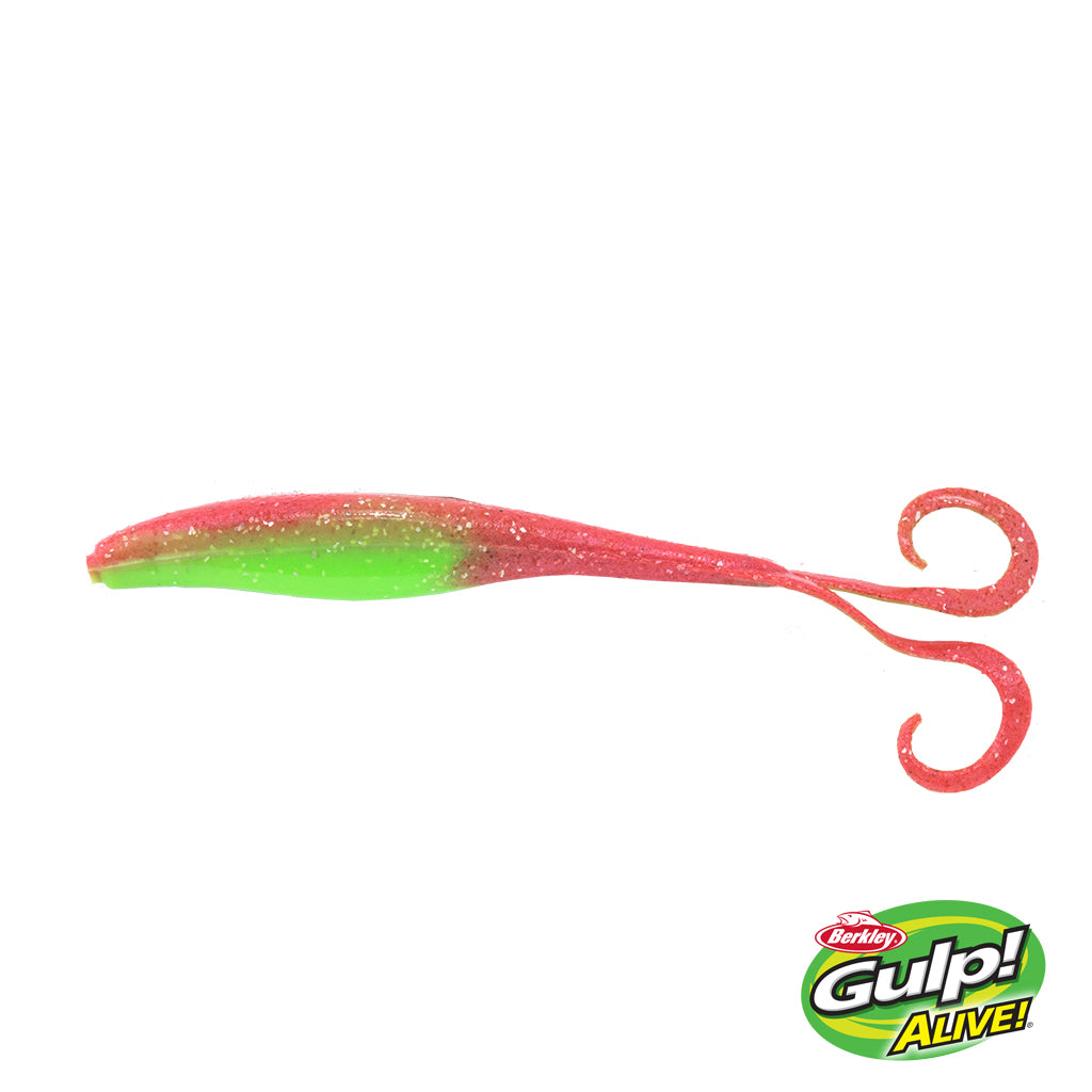 Berkley Gulp Alive Crazy Legs Jerk Shad, 5", Pint Tub, Nuclear Chicken