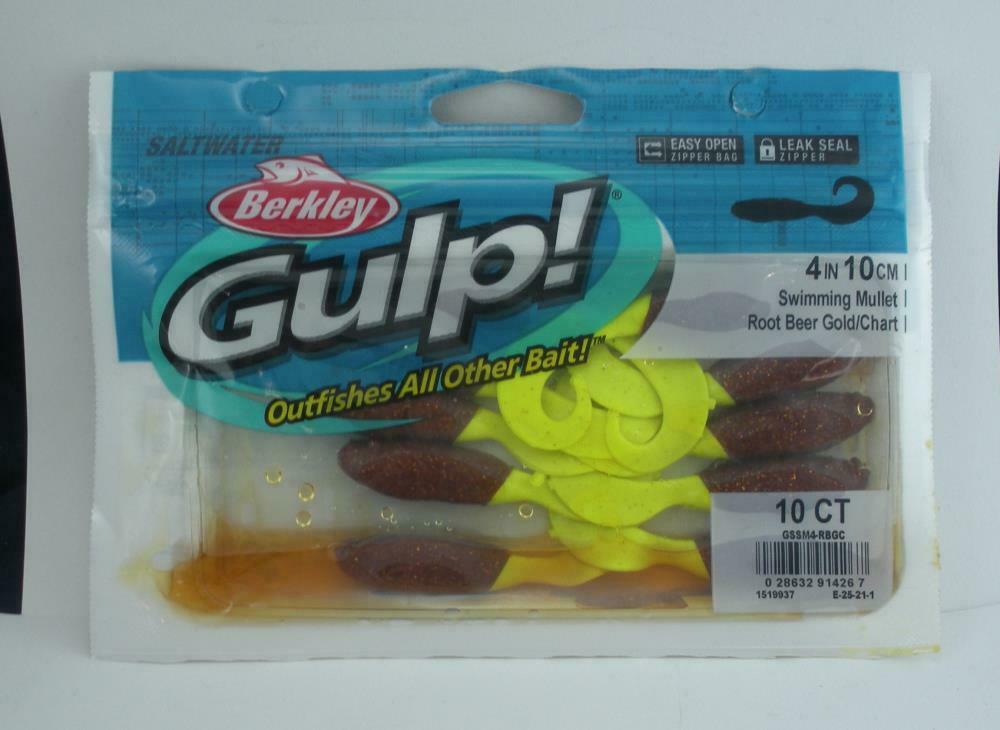 Berkley Gulp Swimming Mullet Fluke Saltwater Lure (3"-6", Asst. Colors)