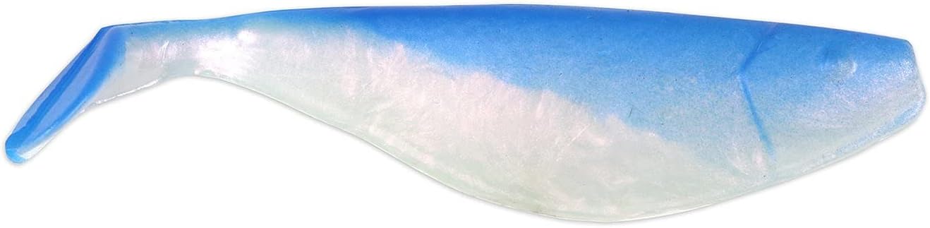 GOT-CHA Shad Body Fishing Lure, 9", 25pk, White Pearl/Blue Back