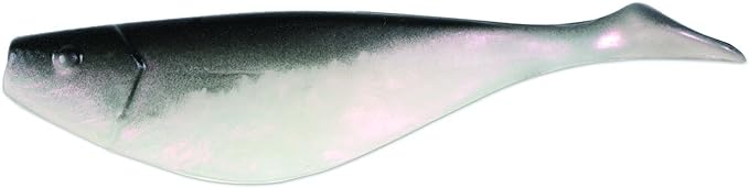 GOT-CHA Shad Body Fishing Lure, 9", 25pk, White Pearl/Black Back