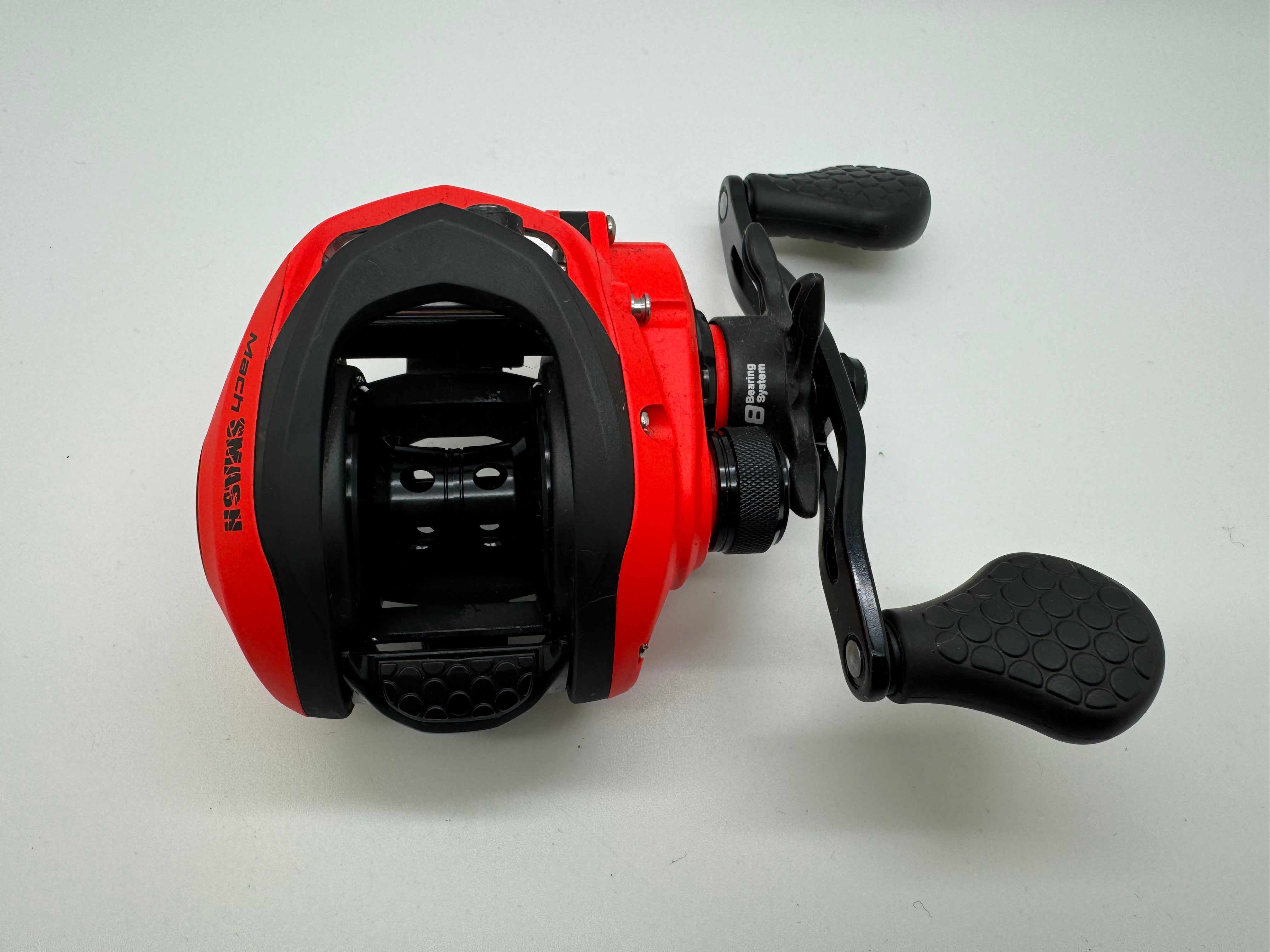 Lew's MHS1SH Mach Smash Speed Spool SLP Baitcast Reel, RH Black/Red Used No Box