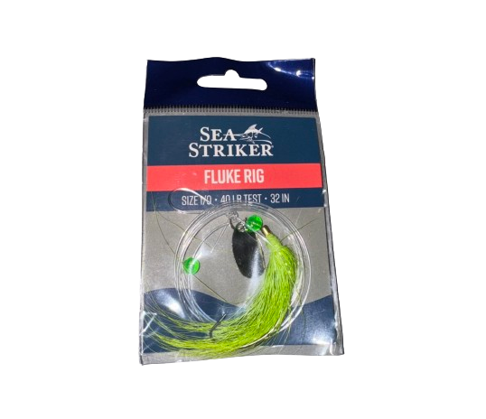 Sea Striker Fluke Rig Bucktail w/ Spin Blade (Assorted Colors/Sizes)