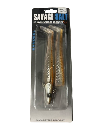 Savage Gear Savage Salt Sandeel 180, Green Eye Squid, 7 1/2", 3 1/2oz