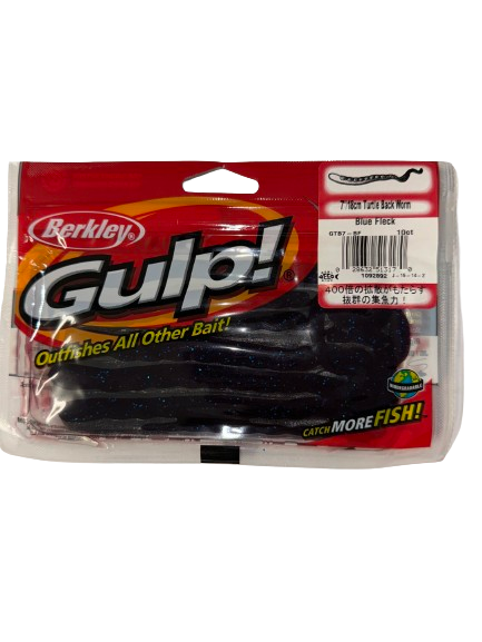 Berkley Gulp Turtle Back Worm (7", 10pk, Assorted Colors)