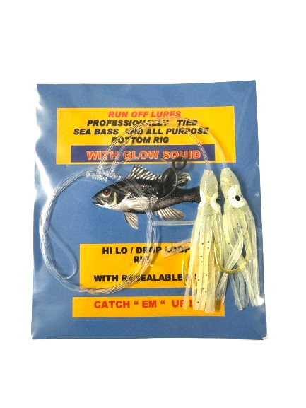 Run Off Lures Hi/Lo Seabass Squid Rigs