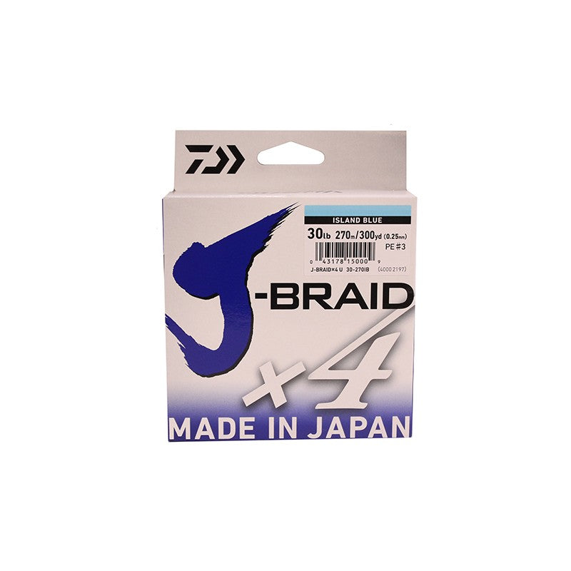 Daiwa J Braid 4 Weave Braided Line 150-300yd Blue/Green 3000yd Yellow