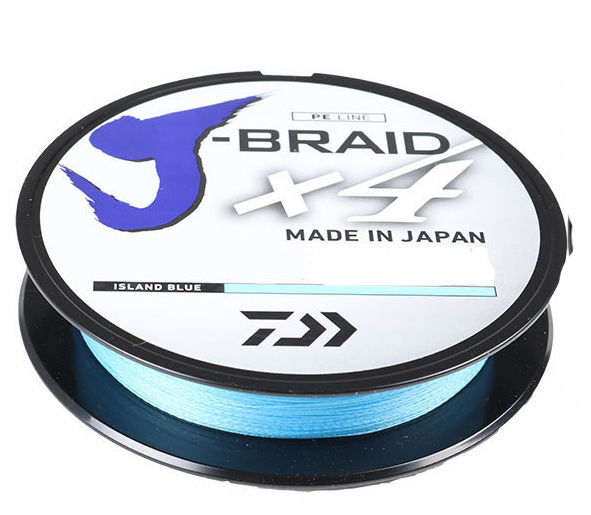 Daiwa J Braid 4 Weave Braided Line 150-300yd Blue/Green 3000yd Yellow