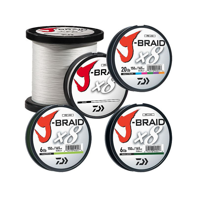 Daiwa J-Braid x8 8 Strand Braided Line (328, 548, 3300 Yards)