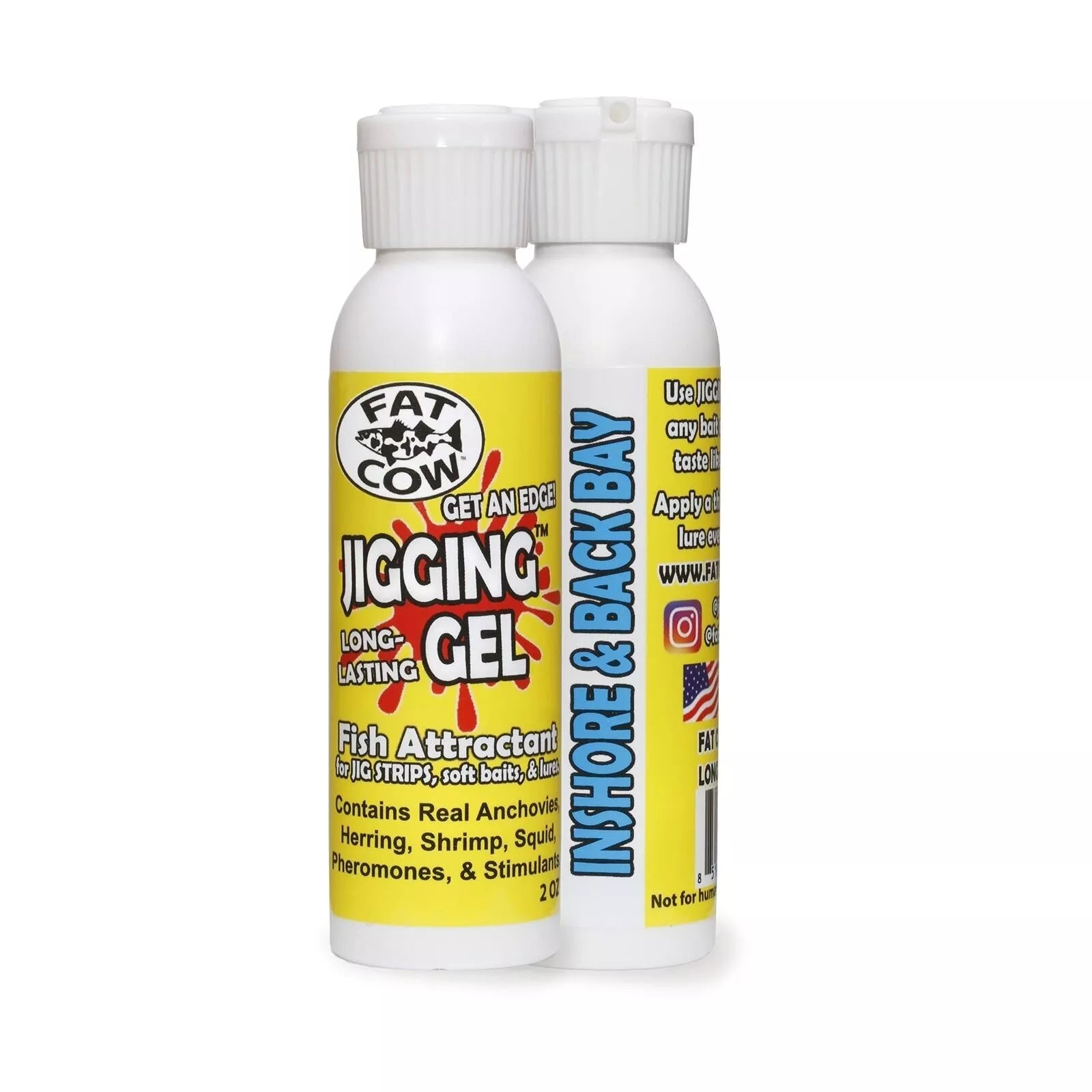 Fat Cow Jigging Gel Fish Attractant, 2oz, Inshore & Backbay