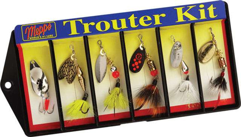 Mepps Assortment Trouter Kit, Size 0 & 1 Hook, Treble