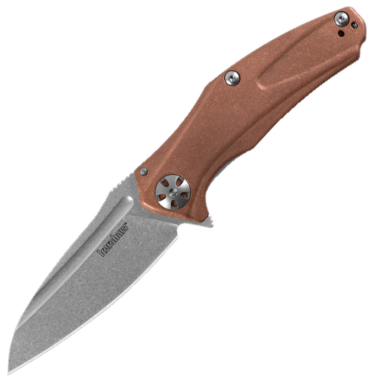 Kershaw Natrix Copper Pocketknife 2.75" Drop-Point Blade with Stonewashed Steel