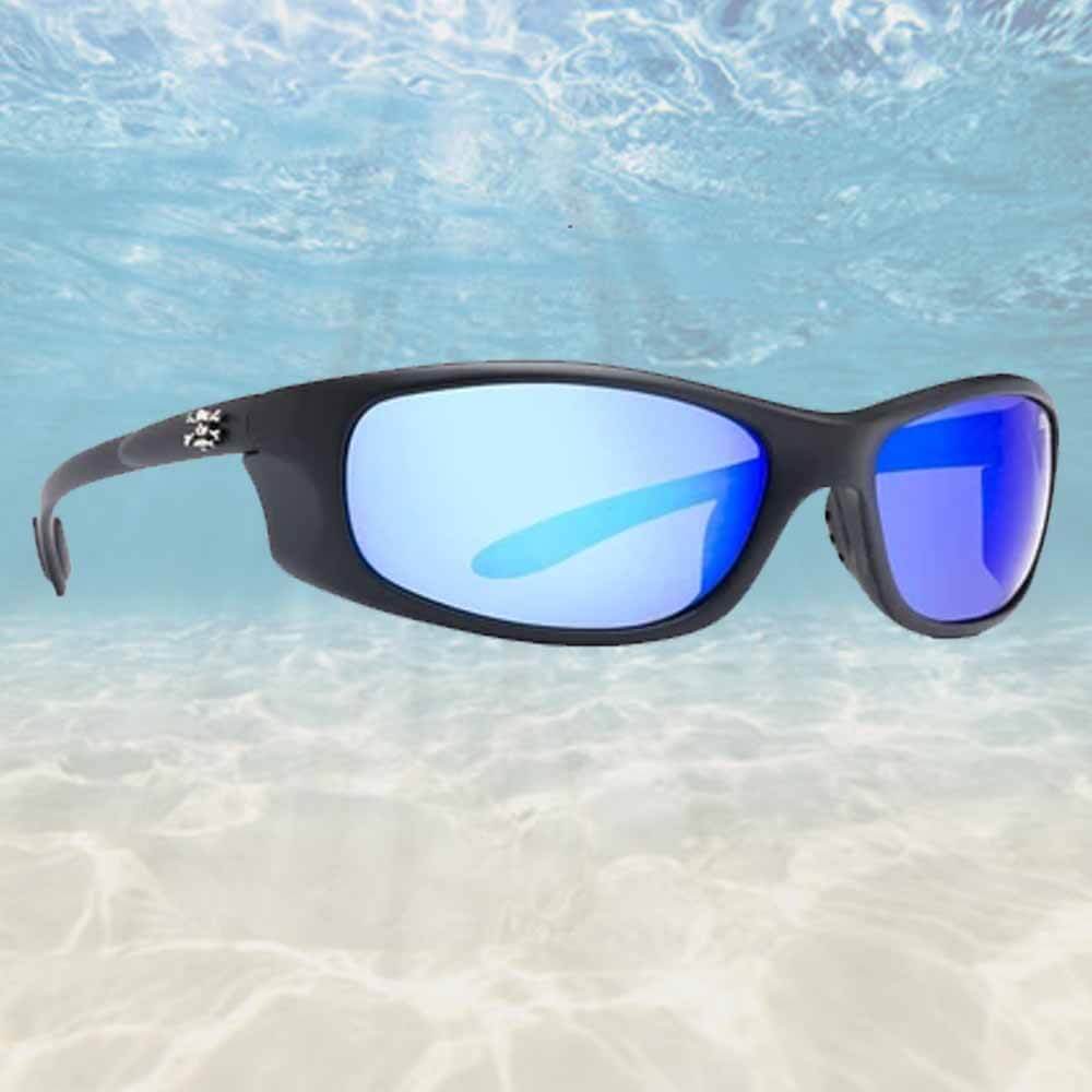 Calcutta Los Cabos Polarized Sunglasses Black/Blue Mirror Lens