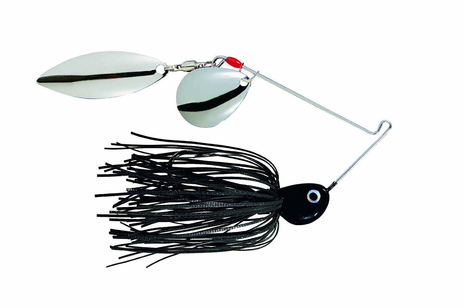 Strike King Potbelly Spinner Bait (Black, 3/8oz) Colorado Blades