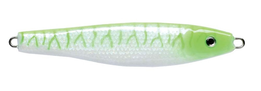 P-Line Halibut Drop Jig 11 oz, Glow Green Tiger