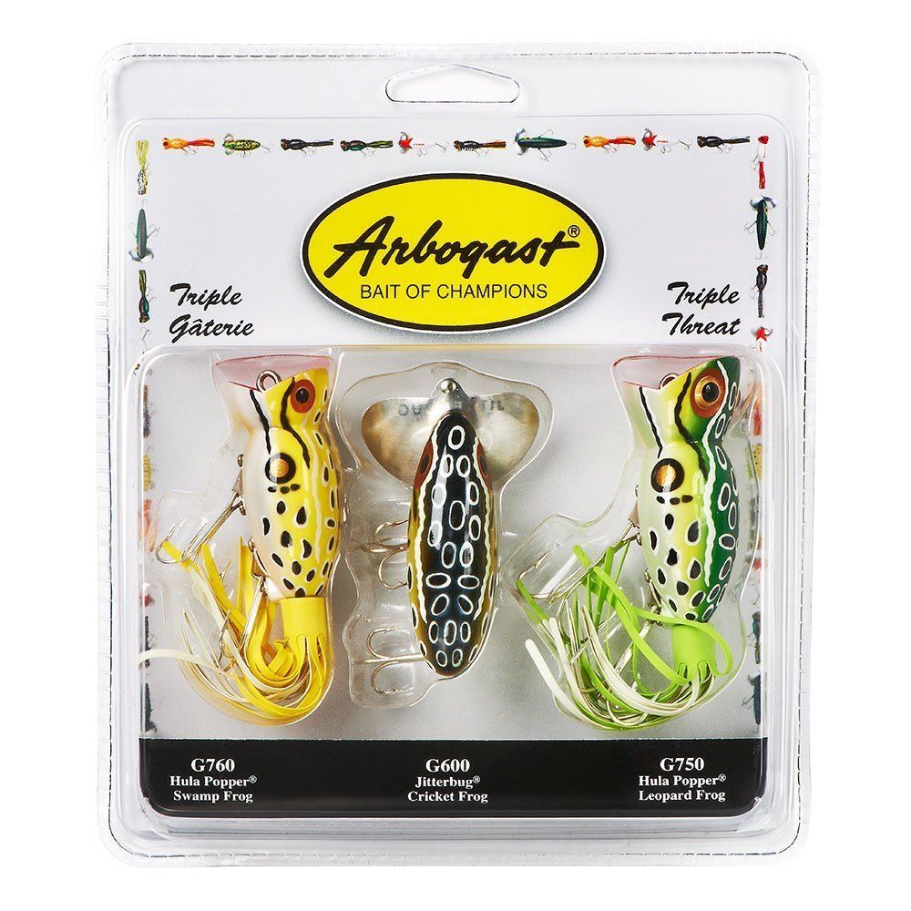 Arbogast Triple Threat Lure 3 Pack PK3ARB3 Freshwater Plugs