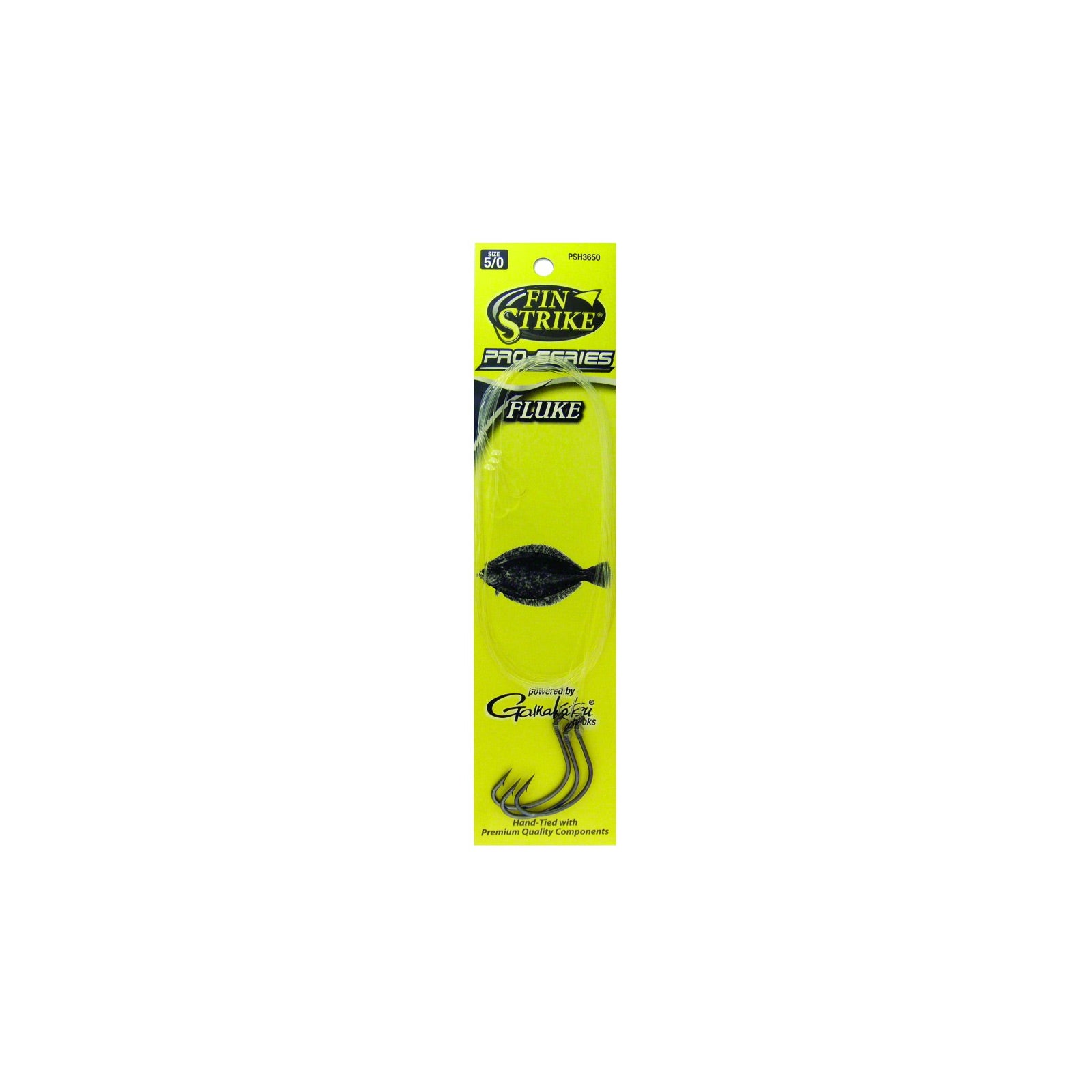 Fin Strike Pro Series Fluke Snelled Shiner Hook, Size 5/0