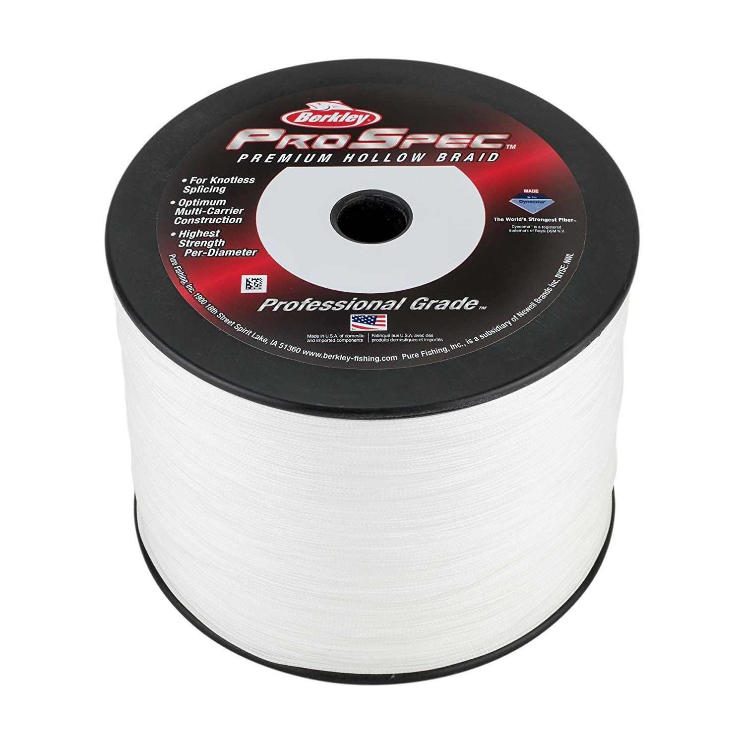 Berkley ProSpec Premium Hollow Braid Fishing Line [80-200lb, 500-1500yd, White]