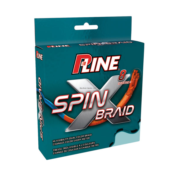 P-Line 8 Carrier Spin X Braid 24lb Orange/Blue 150yd