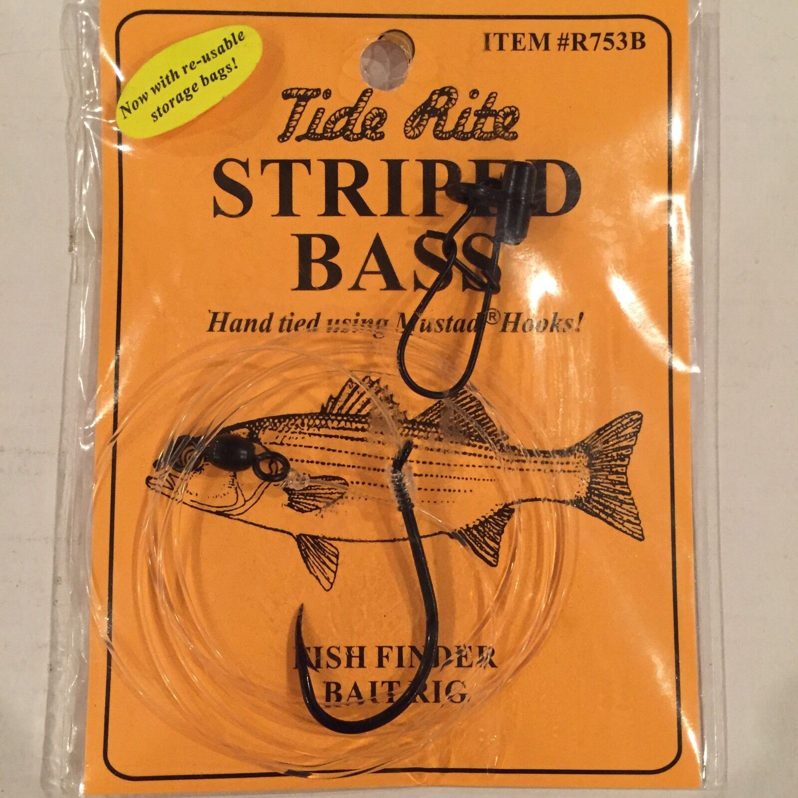 Tide Rite Hand Tied Fish Finder Striped Bass Bait Rig, Black (R753B)