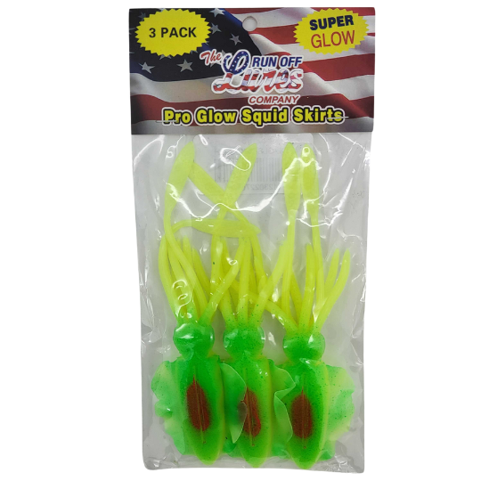 Run Off Lures Pro Glow Squid Skirts