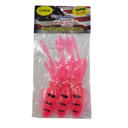 Run Off Lures Pro Glow Squid Skirts