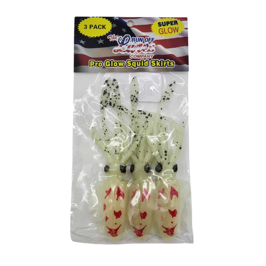 Run Off Lures Pro Glow Squid Skirts