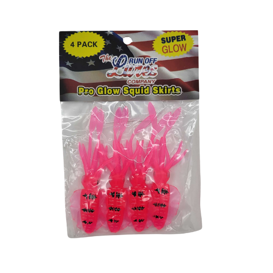 Run Off Lures Pro Glow Squid Skirts