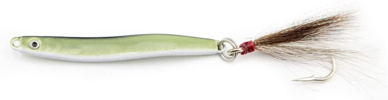 Run Off Lures Swimming Sand Eel (1 1/2oz-3oz, Olive/White)