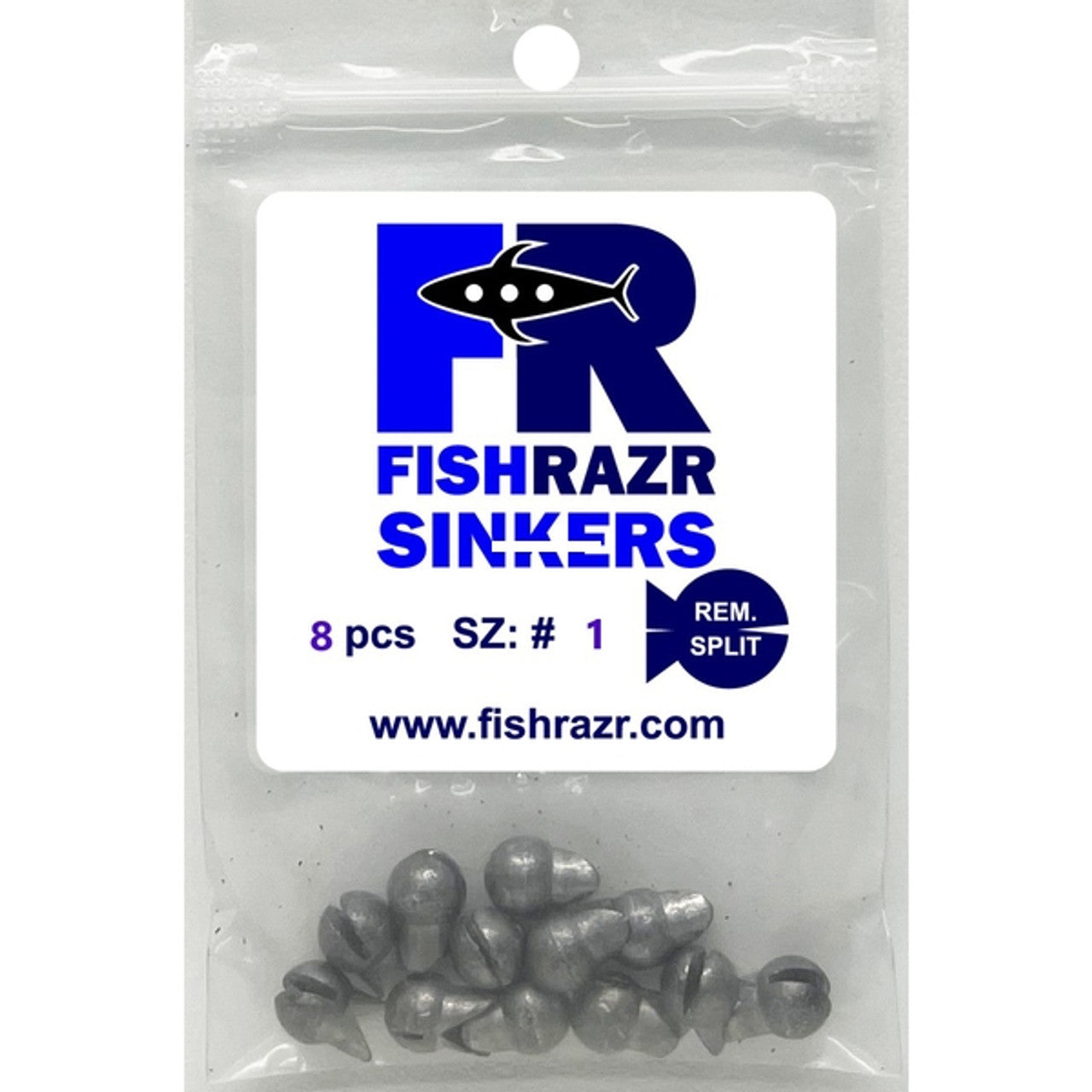 Fish Razr Removable Split Sinkers