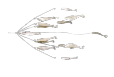 9ER NE 6" 6-Arm Shad Umbrella Rig