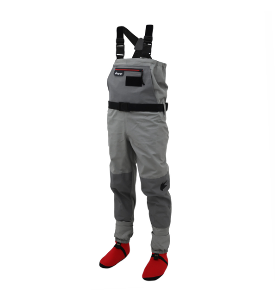 Frogg Toggs Youth Hellbender Pro Stockingfoot Chest Wader - Gray - Size LG