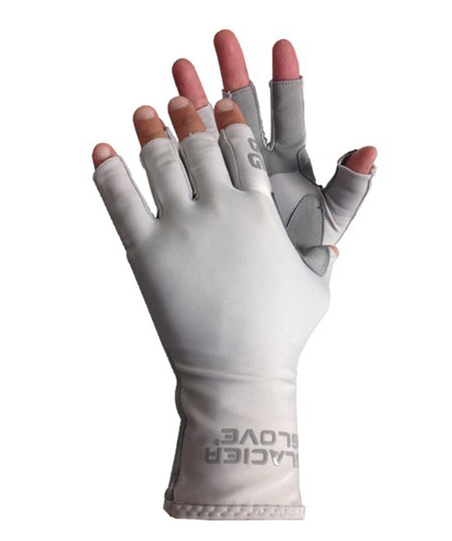 Glacier Islamorada Sun Glove - Light Gray, Large